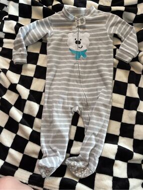 12 month striped polar bear sleeper
